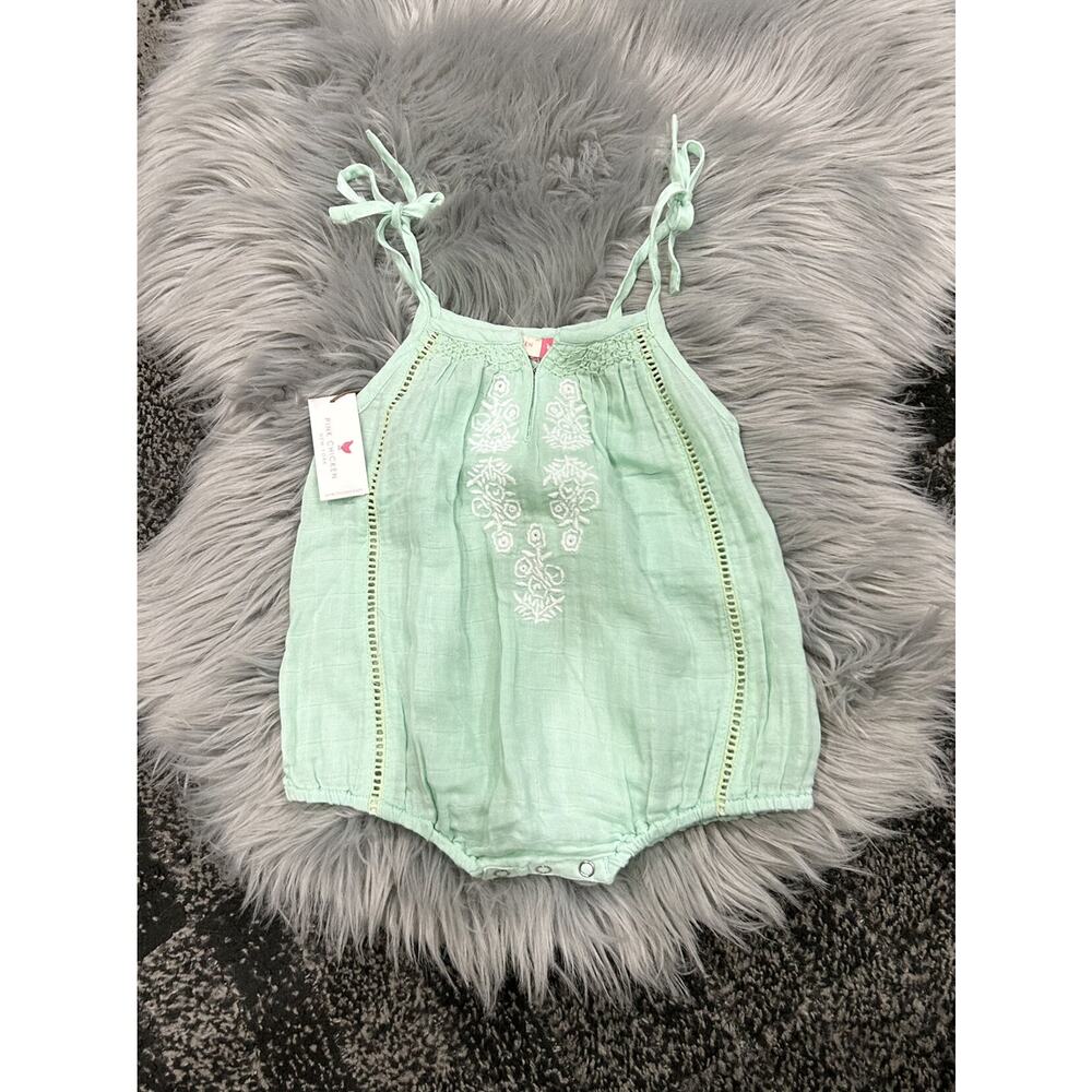 Pink Chicken Baby Girls Neptune Green Ava Bubble 6/12m NWT